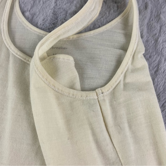 Icebreaker Merino Wool Tank Sleeveless Shirt Cream Womens Medium - Picture 6 of 16